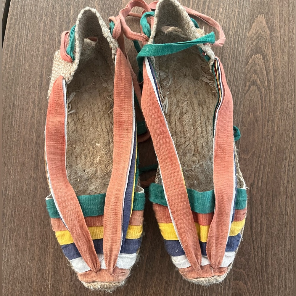 Colorful Striped Espadrille Flats made in Spain
